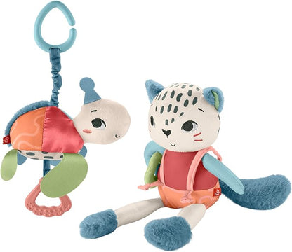 FISHER-PRICE BABY Sensory Toy Planet Friends Spotting Fun Snow Leopard 3+ Months