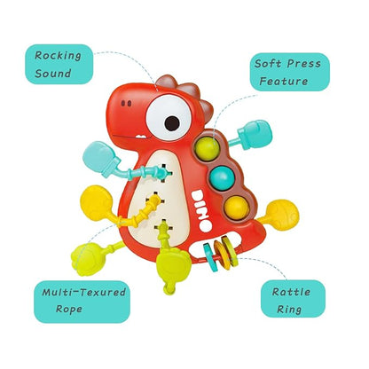 Montessori Toy for Baby 18+ Months, Cute Dragon Design Baby Sensory Teething Toys with Rattles for Toddlers Boy Girl Birthday Gifts……