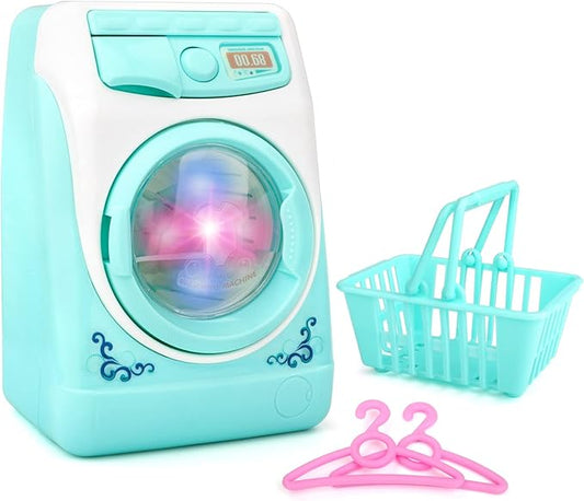 deAO Washing Machine Toy for Kids Dollhouse Furniture Pretend Play