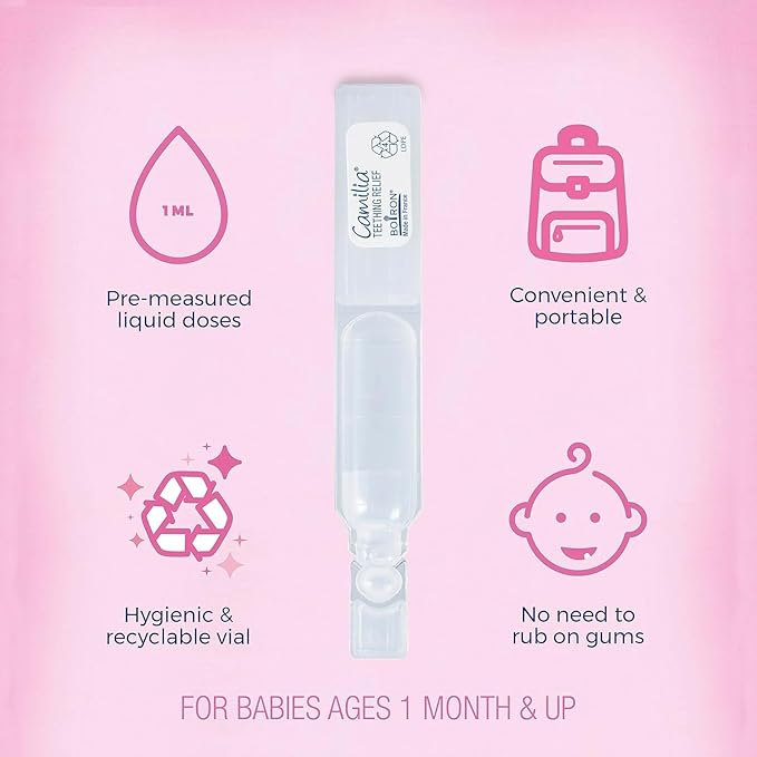 Boiron Camilia Teething Drops for Daytime and Nighttime Relief of 30 Count