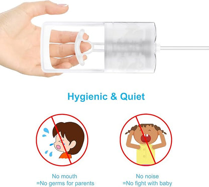 Baby Nasal Aspirator with Powerful Hand Pump & Non-invasive Nose Tip, Quiet & Comfortable Nose Suction for Baby (3 Fingers