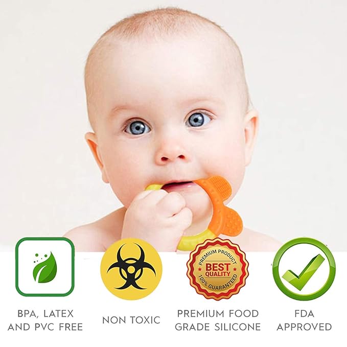 Baby Teething Toys 6 Packs BPA Free Silicone Baby Teethers,