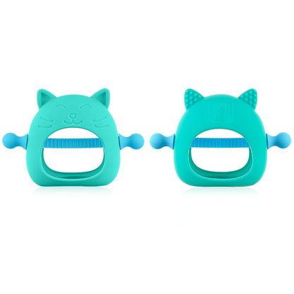 2 Pack, No Drop Silicone Teething Mitten 3-6 Months, 0-6 Months 3 Month