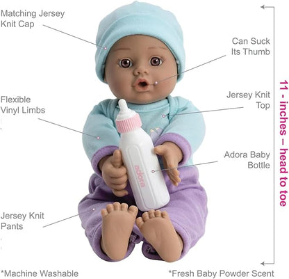 Adora Amazon Exclusive Sweet Babies Collection, 11” Soft and Cuddly Boy Baby Doll | Machine Washable, Birthday Gift For Ages 1+ - Baby Sloth