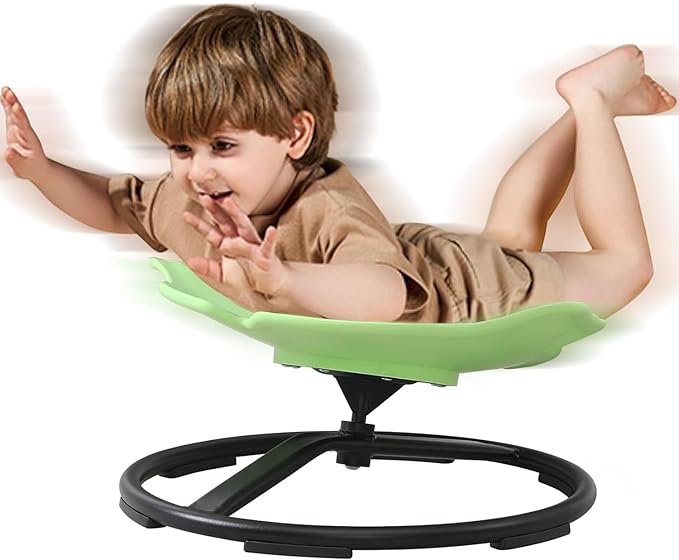 Kids Swivel Chair, Sensory Toy Chair for Kids, Spinning Chair Wobble Chair Kids Balance Toys & Games Balance Physical Therapy Equipment, Autism ADHD Chairs Indoor Outdoor Play Equipment Green
