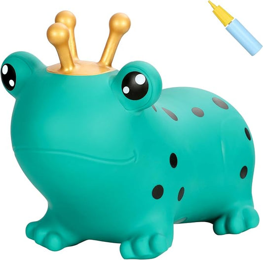 INPANY Frog Bouncy Hopper Toys for 2 Year Old Boy, Toddlers Inflatable Animal Hopping Horse 3 4