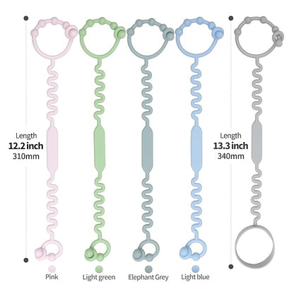 Toy Straps for Baby, Pacifier Holder Clip with Self-Adjusting Bayonet Chairs(5PS)