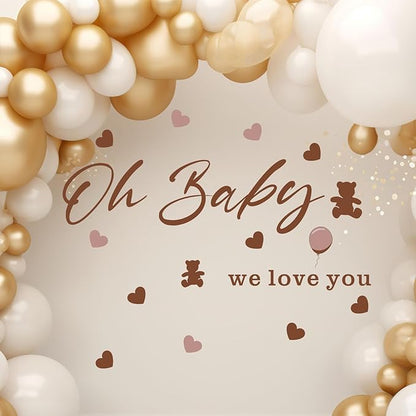 Oh Baby Party Decals Baby Shower Sign Decor for Backdrop