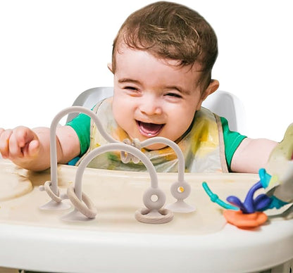 High Chair Toys with Suction Cups for Babies, Silicone Suction Toys for Infants Aged 6M+ 6-12 Months