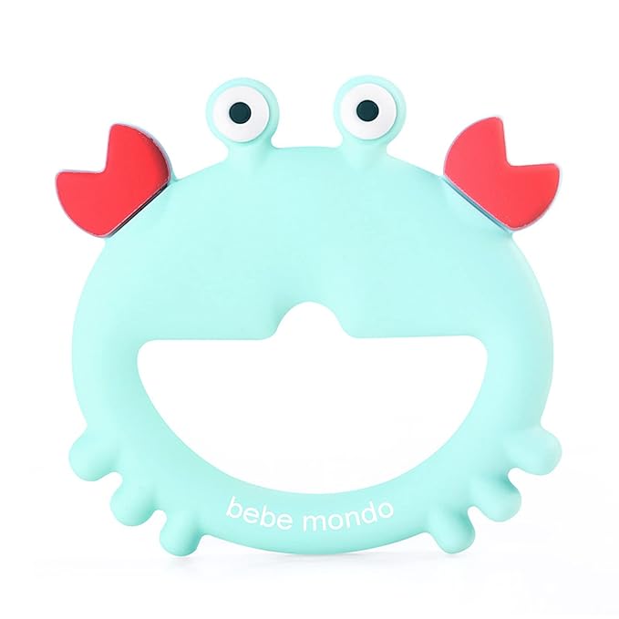 Teething Toys 3-6 Months, Teethers for Babies 3-6 6-12 Months for Teething Relief 100% Silicone, 0-6 Months,bebe