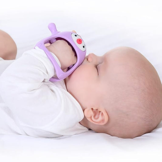 Smily Mia Smily Mia Penguin Teethers, Silicone TeethingToys for Babies 0-6Months 3-6Months, Hand