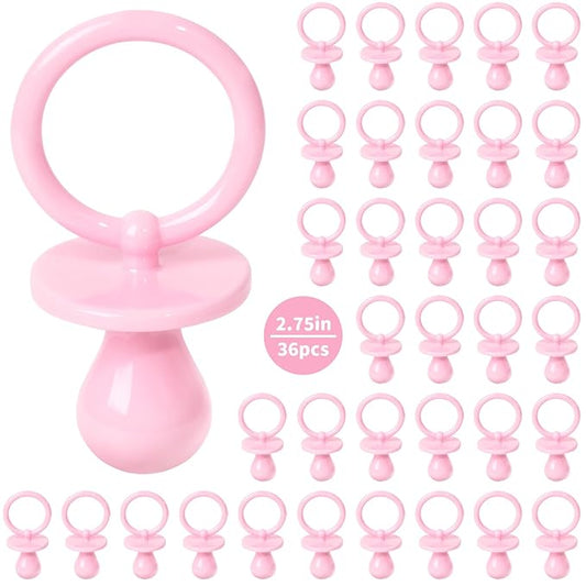 36 Plastic Pacifiers for Baby Shower Game, 2.75?ÖŌĆ?Baby Shower Pacifiers