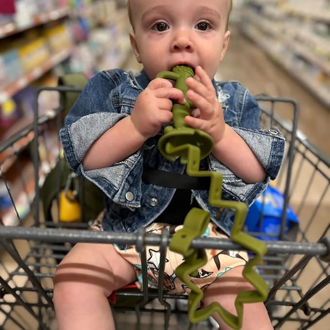 Busy Baby Toy Bungee - Dishwasher Safe Toy Strap 100% Food-Grade