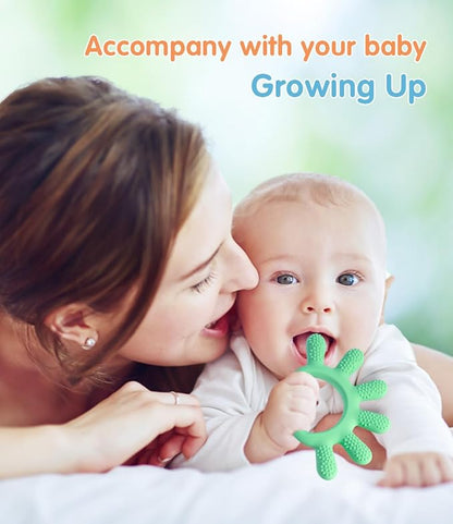 Baby Silicone Teething Toys, Food Grade Teethers for Babies 0-6 Months|6-12 Months 3 4 5 Month