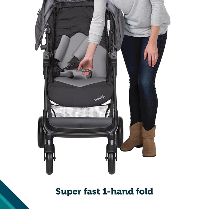 Safety 1st Smooth Ride Travel System Stroller and Car Seat OnBoard™ FLX - Efficient Infant Car Seat Stroller and Infant Car Seat and Stroller Combo, Black Cherry