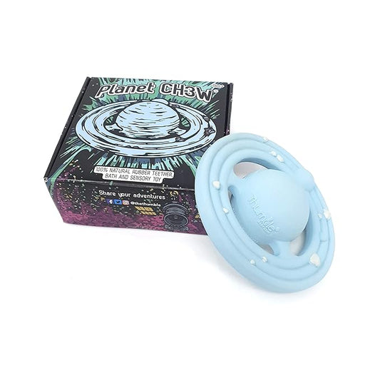 Planet CH3W (Blue) Natural Rubber Baby Toy for Teething, Bath