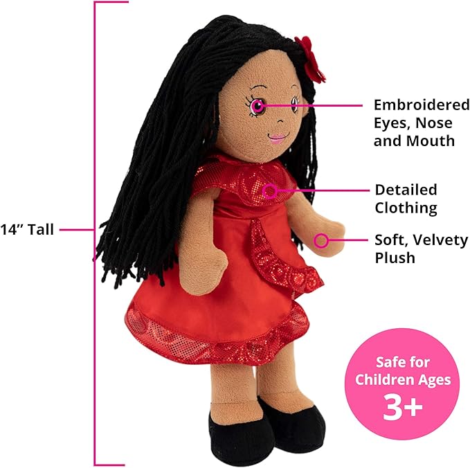 Playtime by Eimmie 14”Soft Baby Doll - Plush Rag Dolls for 2 Year Old Girls & Boys, Toddler & Infants