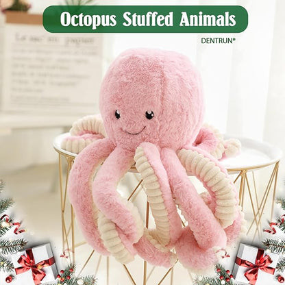 DENTRUN Octopus Stuffed Animals, Giant Octopus Plush Doll Play Toys for Kids Girls Boys Adults Birthday Xmas Halloween Present Stuffed Sea Animals Plushie 7/16/24/32 Inches, 5 Colors