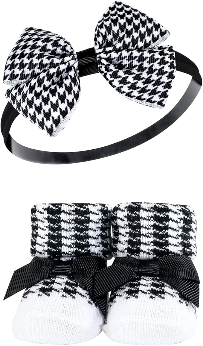 Hudson Baby Girl's Headband and Socks Giftset