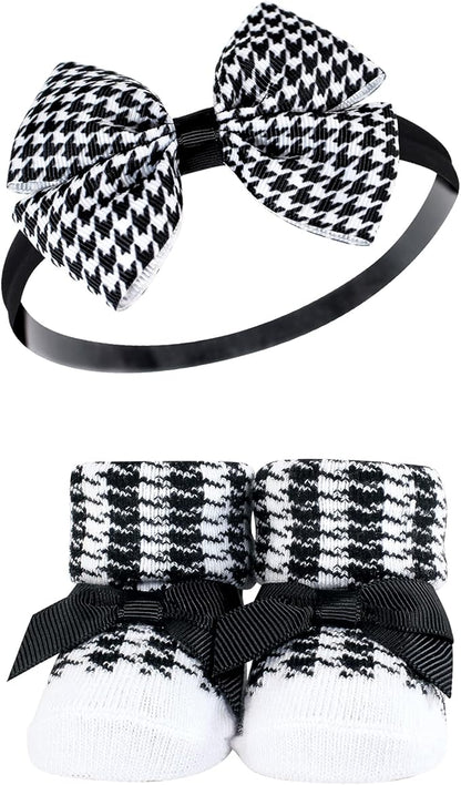 Hudson Baby Girl's Headband and Socks Giftset