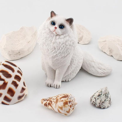 Ragdoll Cat Figurine Big Cat Animal Action Figure Cat Toy