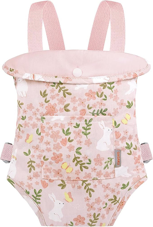 GAGAKU Doll Carrier Baby Doll Accessories Babydoll Swing 22 Inche Doll Carrier Baby Doll with Carrier Backpack for Toddlers - Pink