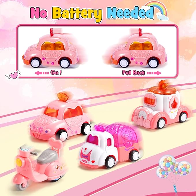 Baby Toys for 1 2 3 Year Old Girls,Cute Car Toys with Baby Doll & Playmat/Storage Bag for Toddlers Age 1-3 12-18 Months,1st