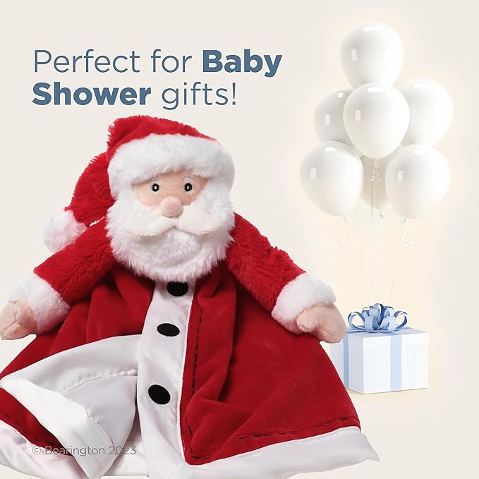 Bearington Baby Santa Snuggler, 15 Inch Plush Christmas Santa Claus