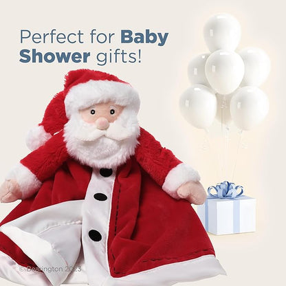 Bearington Baby Santa Snuggler, 15 Inch Plush Christmas Santa Claus