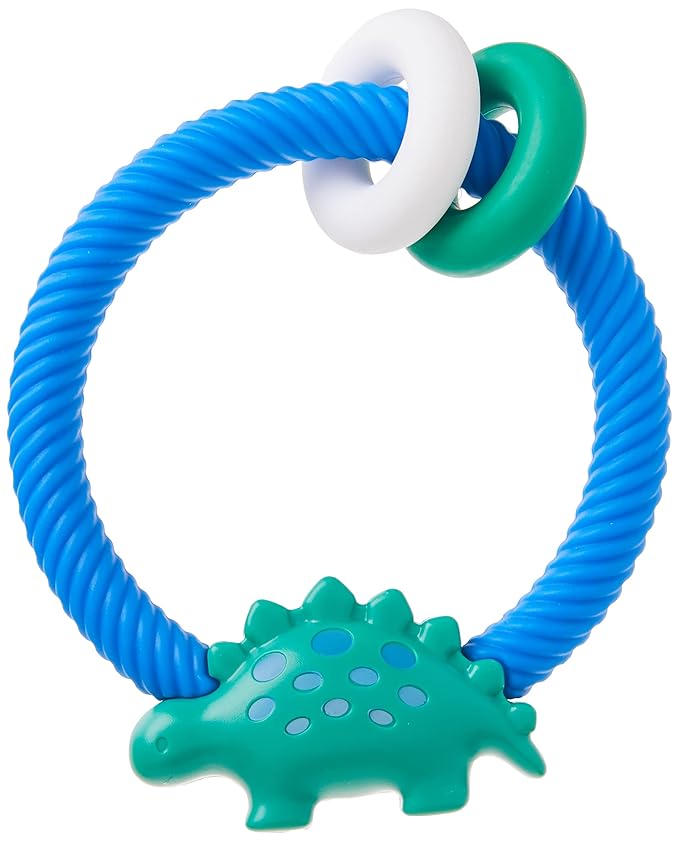 Itzy Ritzy Silicone Teether with Rattle; Rattle Teether Features Rattle 3 Months
