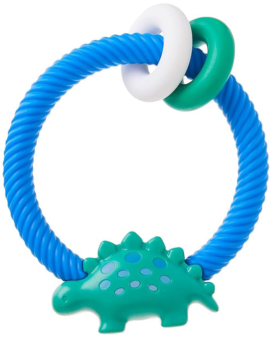 Itzy Ritzy Silicone Teether with Rattle; Rattle Teether Features Rattle 3 Months