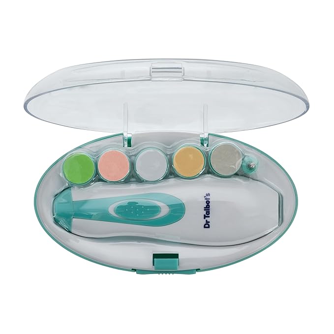 Dr. Talbot's Electric Nail Trimmer for Babies - Baby Nail File with LED Light and Storage Case - 3+ Months