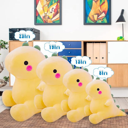 Cute Dinosaur Plush Toys Fat Dinosaur Stuffed Animals Toys Dolls, Dinosaur Plush Toy Soft Stuffed Animal Dino Plushies Doll Cute Birthday Gifts for Kids Girls Boys (Yellow 23in)