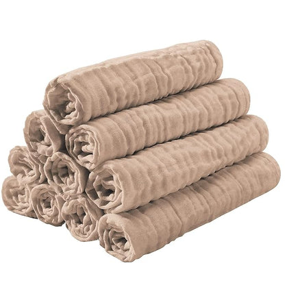 Yoofoss Muslin Burp Cloths for Baby 10 Pack 100% Cotton 20''X10'' Super