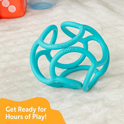 OgoBolli Teether Ring Tactile Sensory Ball Toy for Babies & Toddlers - Stretchy, Squishy 6+ Months