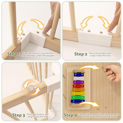 Baby Fence Baby Play Yard with Door 63?Ø├?3??