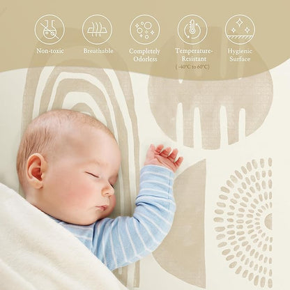 Super 1 Inch Thick Premium Quality Exercise & Baby Foam Play Mats - Expandable & Large Non-Toxic Odorless Floor Mat 6 Tiles 6x4ft -