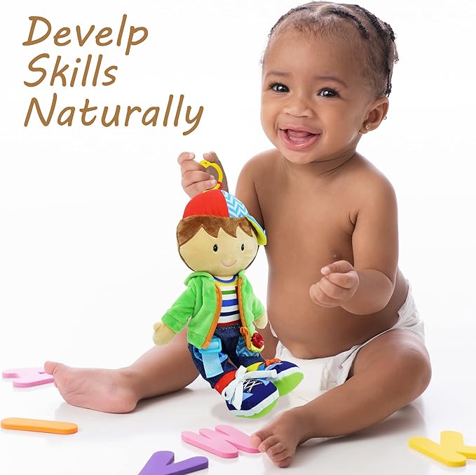 June Garden 15.5" Dressy Friends Terry - Educational Stuffed Plush Doll for Kids and Toddlers 2 Years and Up