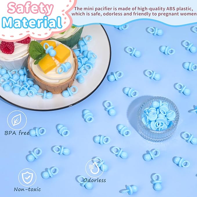 Baby Shower Pacifiers, 150 Mini Pacifiers for Baby Shower