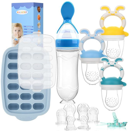 Baby Breastmilk Popsicle Molds & Baby Fruit Feeder-WAJIAYON Silicone Baby