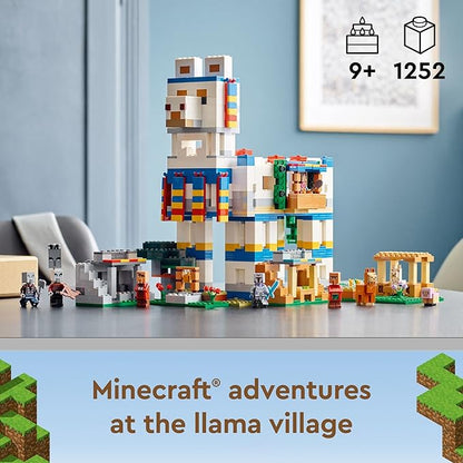 LEGO Minecraft The Llama Village Farm House Toy Building Set 21188, Minecraft Gift Idea for Kids 9+ Years 6 Customizable