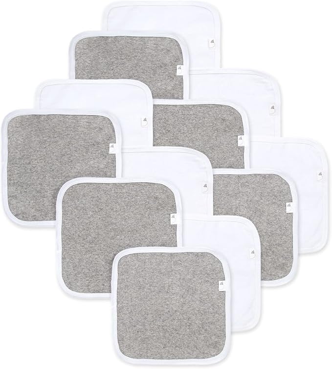 Burt's Bees Baby Infant Washcloths, 100% Organic Cotton 12 Pack