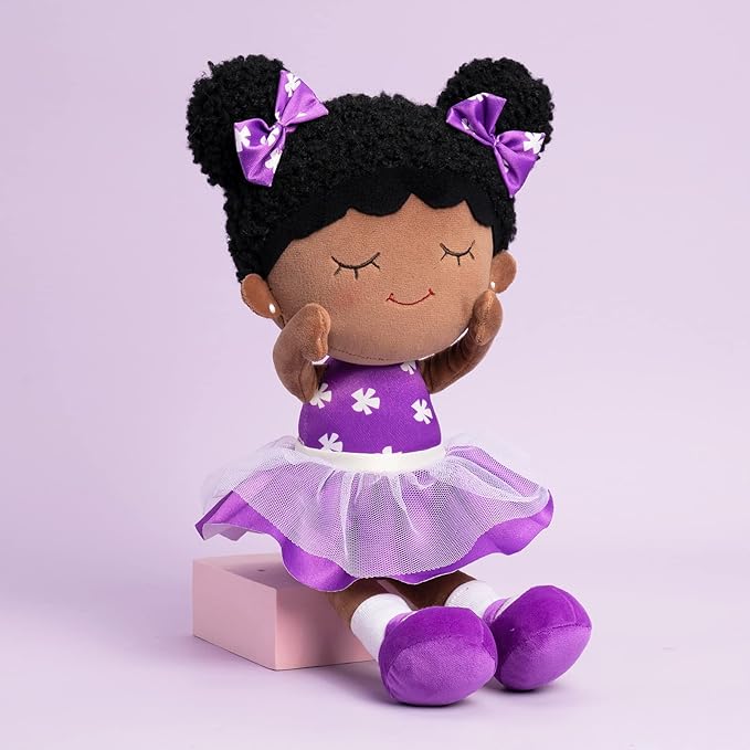 OUOZZZ 15in Soft Baby Doll Plush Toy - African American