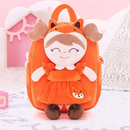 Gloveleya Kids Backpack Toddler Backpack Soft Plush Fox Girl Doll 9"…