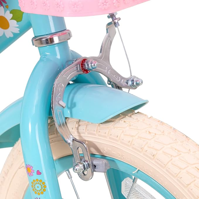 JOYSTAR Little Daisy Kids Bike for Girls Boys Ages 2-7 Years, 12 14 16 Inch Girls Bikes with Doll Bike Seat & Streamers