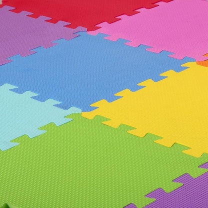 Meiqicool EVA Foam Puzzle Play Mat for Baby - Non Toxic Interlocking Soft Floor Tiles Color，20pcs