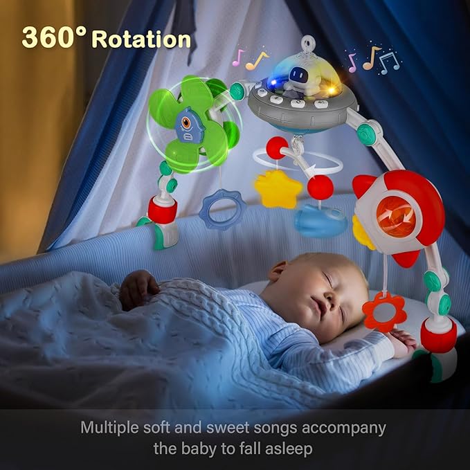 Musical Baby Stroller Arch Toys, Travel Car Seat Toys, Baby Play Arch Crib Accessory Toys, Mobile for Bassinet,Arch Bar Toys for Babies Infants