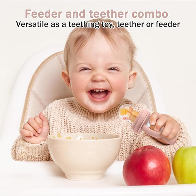 Baby Food Fruit Feeder & Mini Freezer Nibble Tray, Breastmilk Popsicle Molds for Baby Cooling Relief