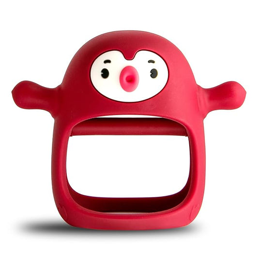 Smily Mia Smily Mia Penguin Teethers, Silicone TeethingToys for Babies 0-6Months 3-6Months, Hand