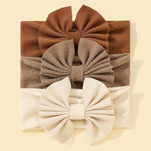 3pcs Baby Girl Nylon Headbands, Soft Elastic Hairbands Hair Accessories